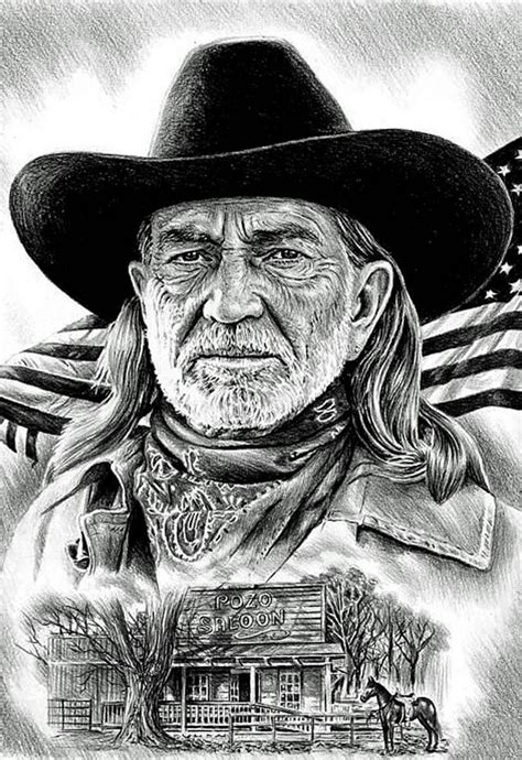 an old man with a cowboy hat and american flag