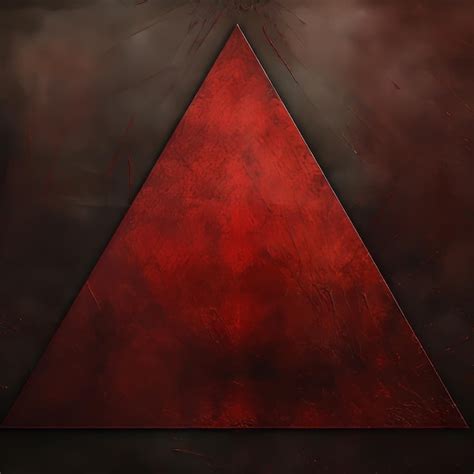 Premium Photo | Dark Symbolism Red Triangle Hd Wallpaper With Oil On Copper Style