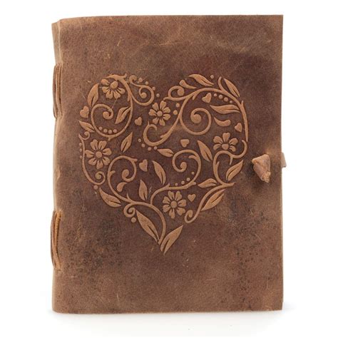 Genuine Leather Journal for Women - Beautiful Handmade Leather Bound Notebook with Embossed ...