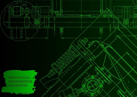 Sketch. Vector engineering illustration. Computer aided design systems ...