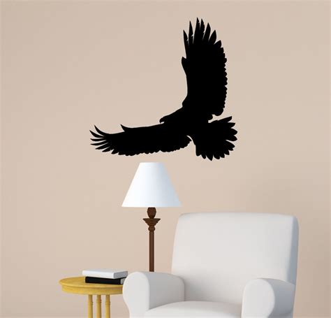 Eagle Wall Decal Bald Eagle Patriotic Decor Soaring Bird Decal College Dorm Room Western Decor ...