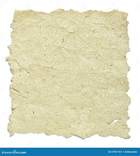 Old Paper With Rough Edges On White Stock Image - Image: 27927101