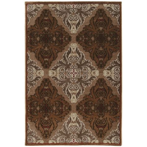 Linon Home Décor Hi Lo Area Rug Collection, Brown and Beige, 5' x 7.5 ...