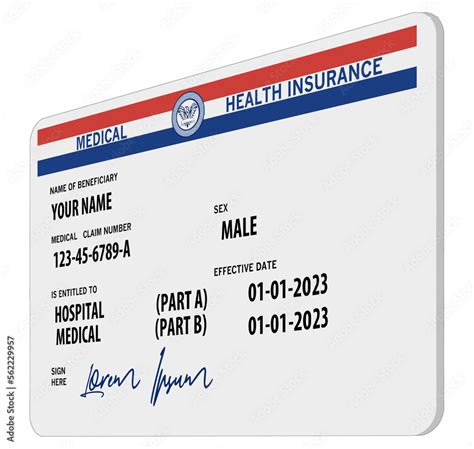 Here is a mock, generic, 2023 Medicare Health Insurance card. It does ...