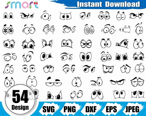 Eyes Svg Bundleemoji Eyes Svgemoticon Svgface Svgemoji - Etsy