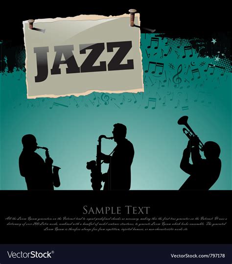 Jazz background Royalty Free Vector Image - VectorStock