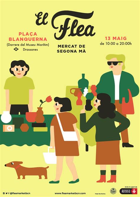 Flea Market Barcelona Flea Market Poster, Art Contest, Chalk Art, Fleas, Barcelona, Typography ...