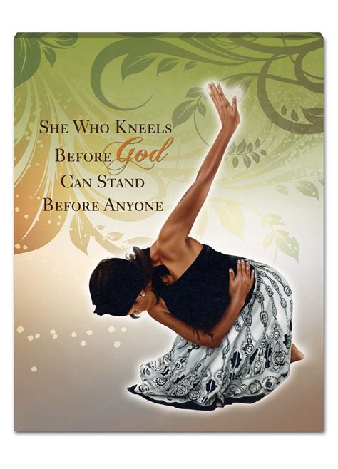 She Who Kneels: African-American Canvas Wall Hanging | The Black Art Depot