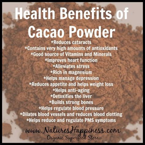 Cocoa Powder Nutrition Health Benefits - Nutrition Pics