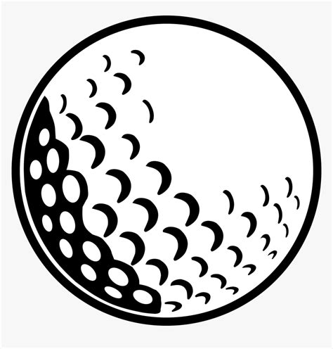 Clip Art Golf Ball Vector - Golf Ball Black And White, HD Png Download ...