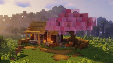 Cherry Blossom House !! [ Minecraft 1.15.2 ] Sildur's Enhanced Default - YouTube