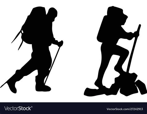 Hiking icon on white background Royalty Free Vector Image