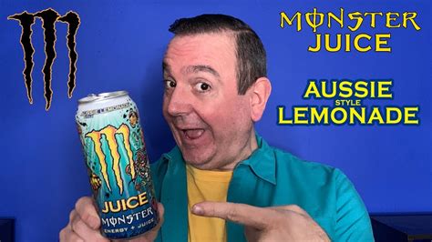 Monster Juice Aussie Lemonade Energy Drink Review; New Juice flavor from Monster Energy - YouTube