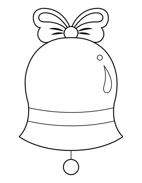 Printable Christmas Bell Coloring Page