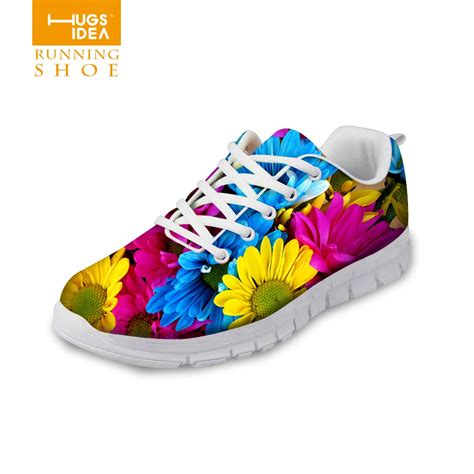 2016 Women Shoes Colorful Rose Printed Breathable Flats,Casual Female ...