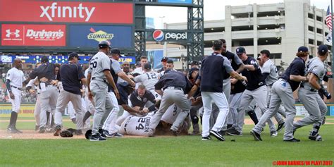 Tigers vs Yankees Brawl August 24, 2017 PIX - In Play! magazine