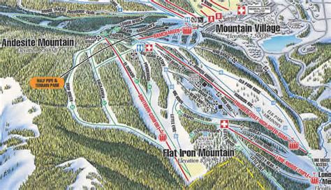 Big Sky Resort Ski Map : Andesite Mountain