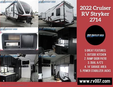 2022 Cruiser RV Stryker 2714 Toy Hauler RV | Toy hauler, Toy haulers for sale, Cruisers