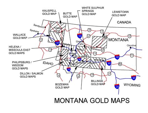 MONTANA GOLD MAPS, MONTANA GOLD PANNING, MONTANA GOLD PLACERS, MONTANA ...