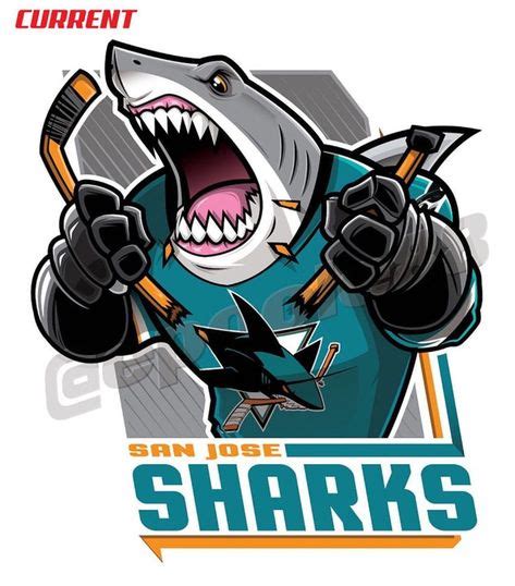 An upgraded mascot logo of Sharky, The San Jose Sharks Mascot #NHL ...