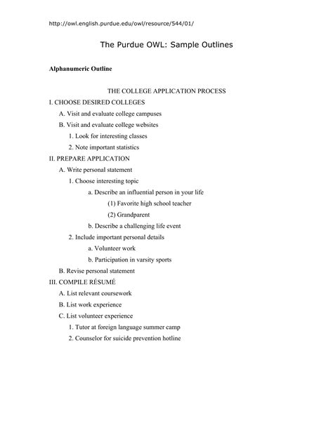 ️ Example of an outline for a research paper in apa. Research paper outline apa format examples ...