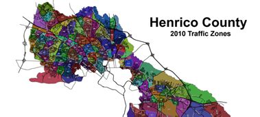 Traffic Zone Map, 2010 - Henrico County, Virginia