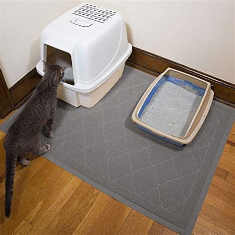 Easyology Jumbo Cat Litter Mat , 47" x 36" , Extra Large Kitty Litter Box Mat with Scatter ...