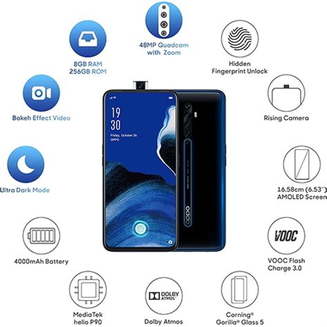 Oppo Reno 2Z Price In India-Black 256gb, Oppo Reno 2Z EMI-Black 8gb