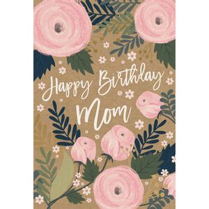 Birthday Mother Card Roses Kraft