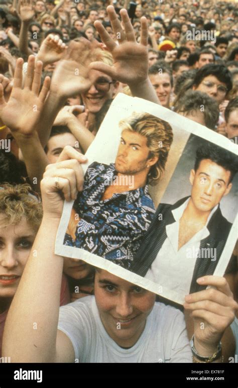 WHAM ! THE FINAL CONCERT at Wembley Stadium 28 June 1986 Stock Photo ...