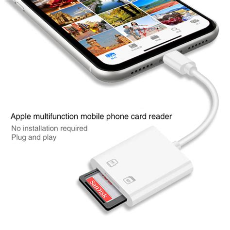 2 In 1 Card Reader Adapter For Iphone Multifunctional 3.0 Otg Card ...