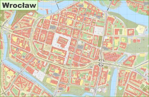 Wrocław old town map