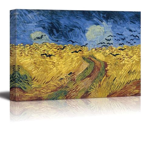 wall26 Wheatfield with Crows by Vincent Van Gogh - Oil Painting Reproduction on Canvas Prints ...