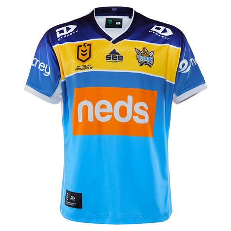 Buy 2021 Gold Coast Titans NRL Home Jersey - Mens - NRL Jerseys