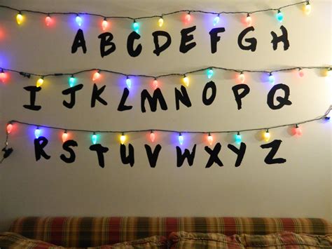 Stranger Alphabet Wall LED Christmas Lights Letters Vinyl Removable ...