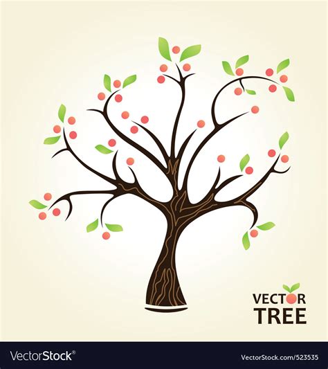 Abstract summer tree Royalty Free Vector Image