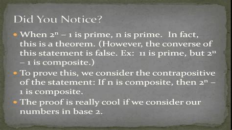 Mersenne Primes and Perfect Numbers: A Love Story by Dan Garbowitz ...