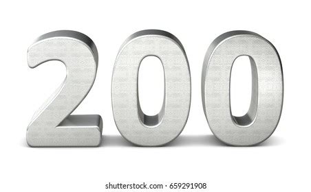 200 Number 3d Silver Structure 3d Stock Illustration 659291908 ...