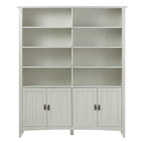 Home Decorators Collection Artisan White Storage Open Bookcase ...