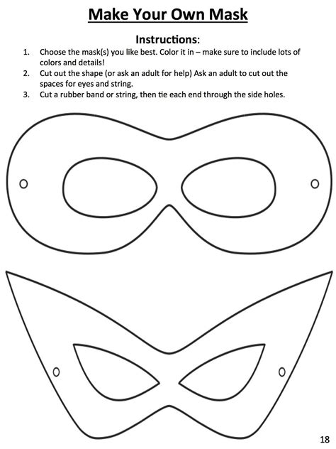 Download this template to design your own superhero mask! myON has tons of books on different ...