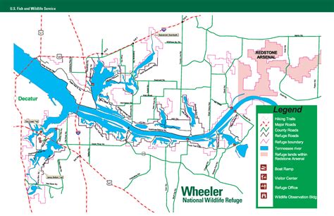 Wheeler National Wildlife Refuge Map - New Hope Alabama USA • mappery