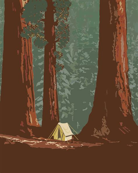 Camping in the Forest | Free SVG