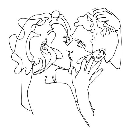 Couple Line Drawing