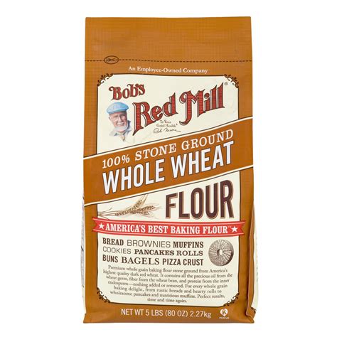 Bob's Red Mill Stone Ground, Whole Wheat Flour, 5 Lb - Walmart.com