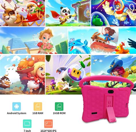 HDJ Kids Tablet, 7 inch Android 12.0, 32GB with Shockproof Case, WiFi ...