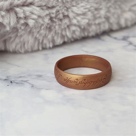 Lord of the Rings Inscription Silicone Band Antique Gold - Etsy