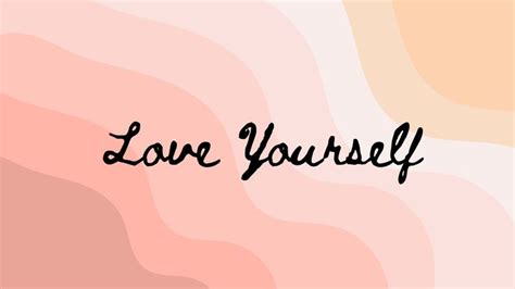 Desktop Wallpaper, Love Yourself, Aesthetic, Pink Blush - Etsy Canada ...