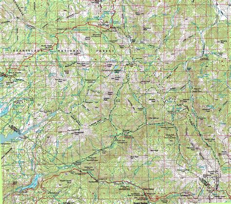 Map: Carson Iceberg Wilderness backpacking trails topo