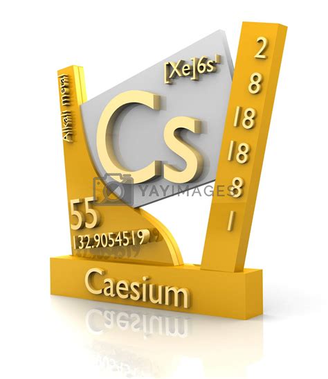 Caesium form Periodic Table of Elements - V2 by fambros Vectors & Illustrations Free download ...