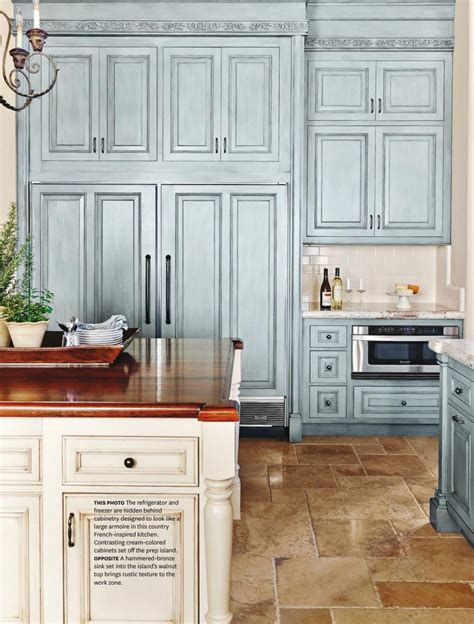 French Country Kitchen in Blue Color Scheme - Interiors By Color